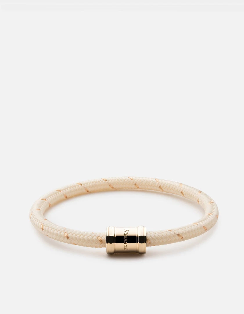 Miansai Mini Single Rope Casing Bracelet In Gold