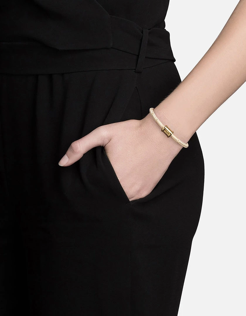 Miansai Mini Single Rope Casing Bracelet In Gold