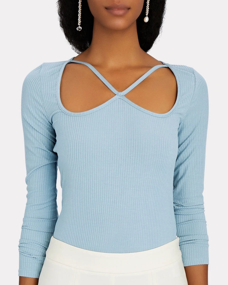 Jonathan Simkhai CLOTHING Diara Long Sleeve Top 3 Jonathan Simkhai CLOTHING Diara Long Sleeve Top