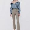 Jonathan Simkhai CLOTHING Brooks Bi Stretch Cotton Twill Crop Flare Pant