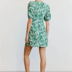 Third Form Dresses Marble Balloon Sleeve Mini Dress