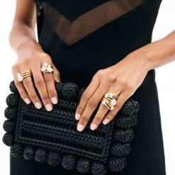 Cult Gaia Eos Rattan Clutch ACCESSORIES