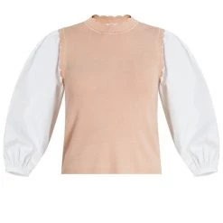 Veronica Beard Steffi Mixed Media Pullover CLOTHING