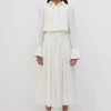 Jonathan Simkhai Dresses Jarvis Summer Lace Up Long Sleeve Cut Out Shirt Dress