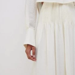 Jonathan Simkhai Dresses Jarvis Summer Lace Up Long Sleeve Cut Out Shirt Dress