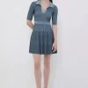 Jonathan Simkhai Dresses Patricia Compact Rib Cut Out Polo Dress