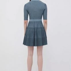 Jonathan Simkhai Dresses Patricia Compact Rib Cut Out Polo Dress