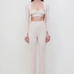 Jonathan Simkhai Blaise Compact Rib Knit Pants CLOTHING