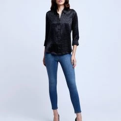 L'AGENCE Dani 3/4 Sleeve Blouse
