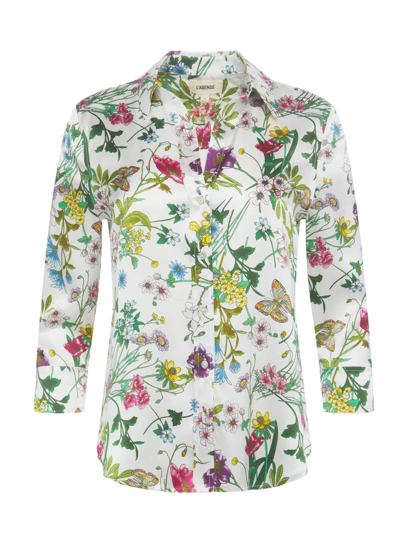 L'AGENCE Dani 3/4 Sleeve Blouse Tops 6 L'AGENCE Dani 3/4 Sleeve Blouse Tops