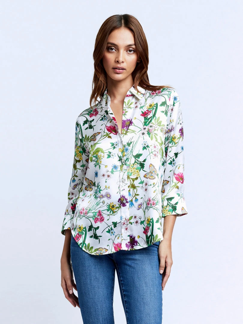 L'AGENCE Dani 3/4 Sleeve Blouse Tops 3 L'AGENCE Dani 3/4 Sleeve Blouse Tops