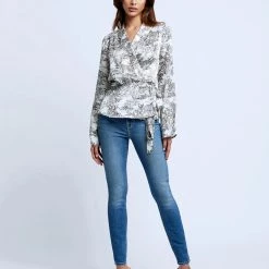 L'AGENCE Tops Olive Wrap Blouse
