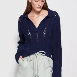 Jonathan Simkhai Doah Vegan Leather Drawstring Shorts