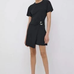 Jonathan Simkhai Levin Organic Cotton Jersey Draped Mini Dress