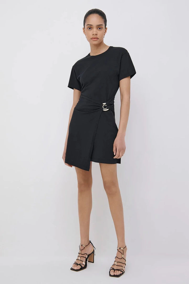 Jonathan Simkhai Levin Organic Cotton Jersey Draped Mini Dress 3 Jonathan Simkhai Levin Organic Cotton Jersey Draped Mini Dress
