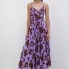 Jonathan Simkhai Portia Collage Floral Print Sleeveless Wrap Midi Dress Dresses