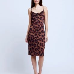 L'AGENCE Tami Cowl Neck Slip Dress