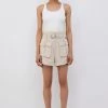 Jonathan Simkhai Rami Textured Linen Jacquard Cargo Short CLOTHING