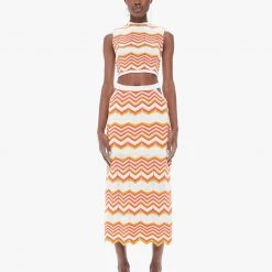 MOTHER The Cut-It-Out Midi Skirt CLOTHING