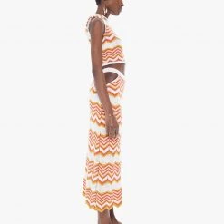 MOTHER The Cut-It-Out Midi Skirt CLOTHING