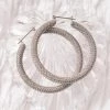 Luv Aj ACCESSORIES Pave Amalfi Hoops In Silver