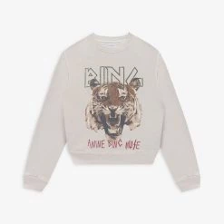 Anine Bing CLOTHING Tiger Sweatshirt - Stone