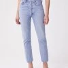 Agolde Denim Riley High Rise Straight Crop In Dimension