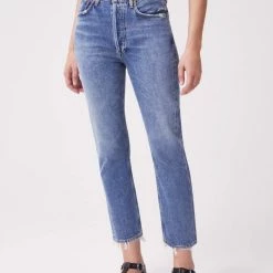 Agolde Riley High Rise Straight Crop