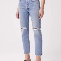 Agolde Denim Riley High Rise Straight Crop