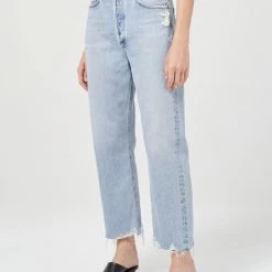 Agolde 90's Crop Pant In Nerve Denim
