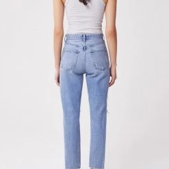 Agolde Denim Fen High Rise Relaxed Tapered Jeans In Wander