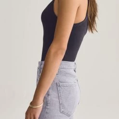 Agolde Rib High Neck Tank Tops