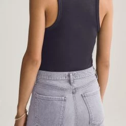 Agolde Rib High Neck Tank Tops