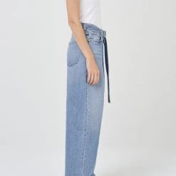 Agolde Denim Belted Baggy Jean In Outlander