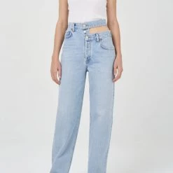 Agolde Denim Broken Waistband Jean In Sideline