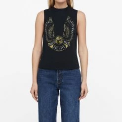 Anine Bing Tops Lennon Tee Gold Wings
