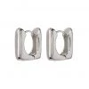 Luv Aj Silver Art Deco Huggies