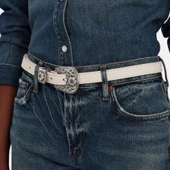 B-Low The Belt Ashlyn Bone And Silver Belt