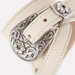 B-Low The Belt Ashlyn Bone And Silver Belt