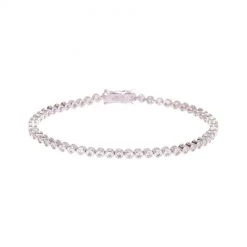Luv Aj Ballier Bezel Tennis Bracelet In Silver Jewelry