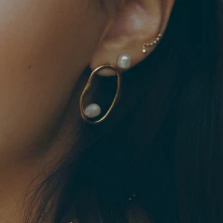 Maria Black Baroque Helix Stud Gold