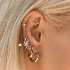 Luv Aj ACCESSORIES Chain Link Huggies