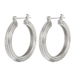 Luv Aj Cher Silver Hoops ACCESSORIES