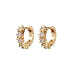 Luv Aj ACCESSORIES Diamond Bijoux Hoops