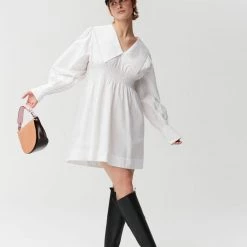 GANNI Cotton Poplin Dress Dresses
