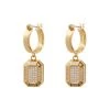 Luv Aj Faceted Diamond Statement Hoops ACCESSORIES