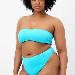 Frankies Bikinis Swimwear Anne High Waisted Plisse Bottom