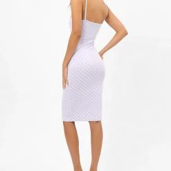 Frankies Bikinis Quinn Checkered Jacquard Dress