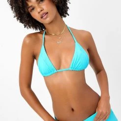 Frankies Bikinis Sky Plisse Top
