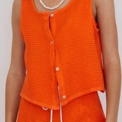 DONNI CLOTHING Waffle Vest